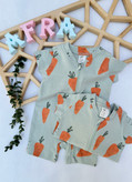 رامپر بچه گانه وارداتی برند H&M طرح هویج کد 4257