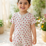 رامپر بچه گانه وارداتی برند H&M طرح گل کبریتی کد ۴۲۵۹