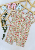 رامپر بچه گانه وارداتی برند H&M طرح گل رنگی کد ۴۲۶۲
