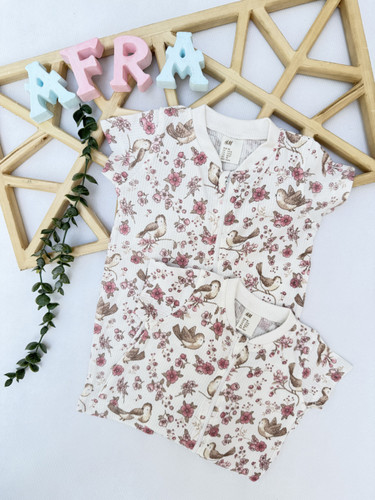 رامپر بچه گانه وارداتی برند H&M طرح کبوتر کد ۴۲۶۴