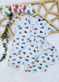رامپر بچه گانه وارداتی برند H&M طرح ماشین کد ۴۲۶۵