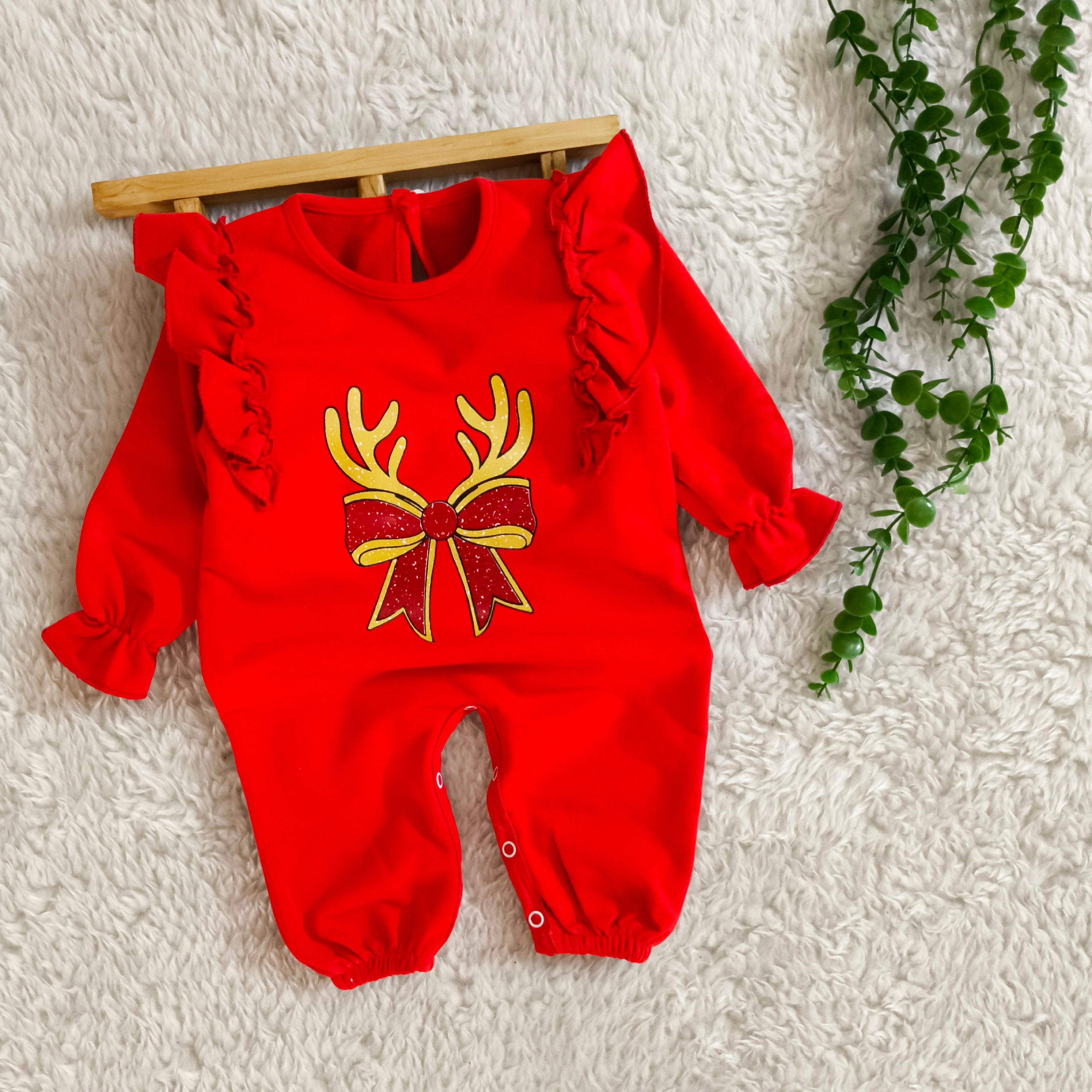 سرهمی نوزادی دخترانه دورس ست یلدا سرهمی قرمز