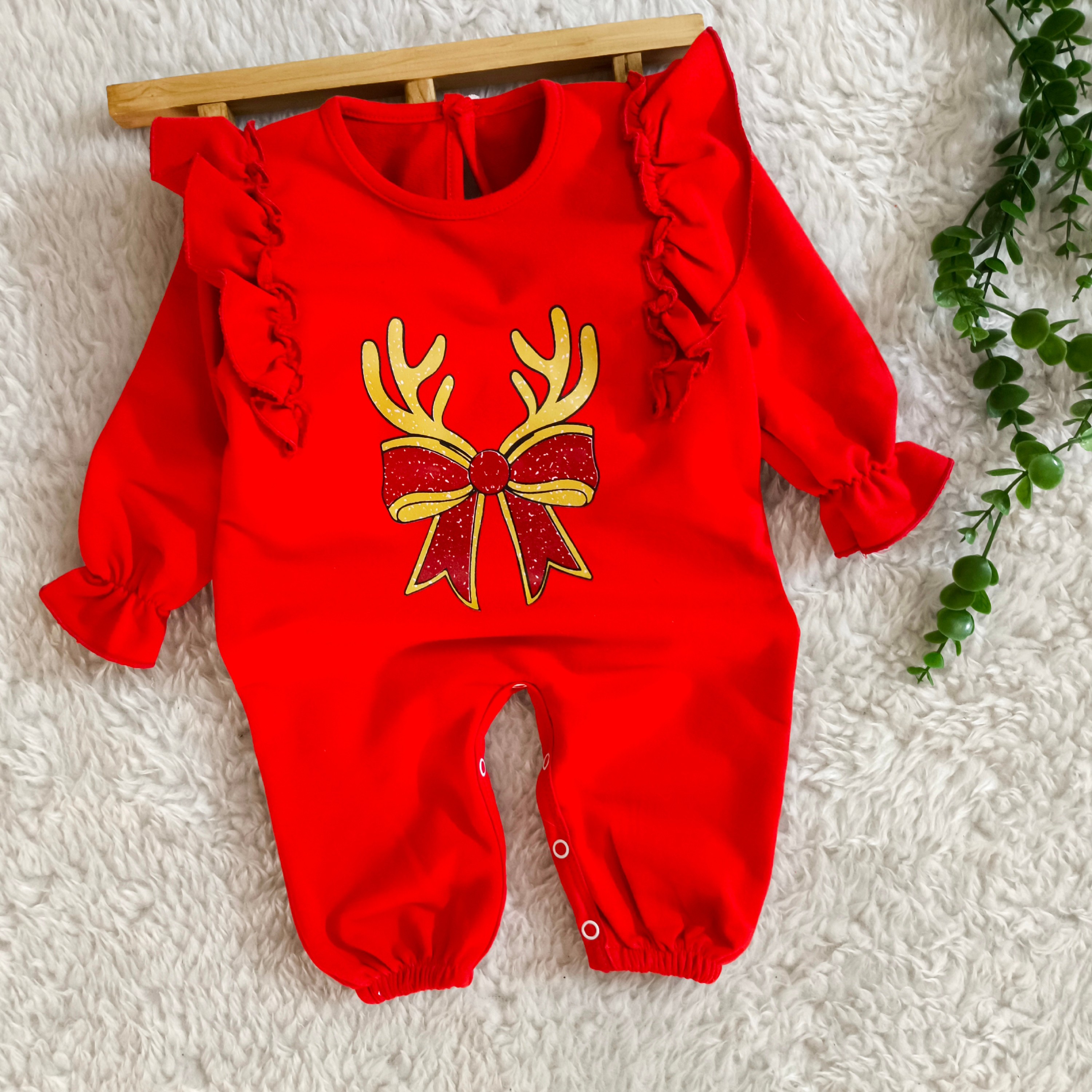 سرهمی نوزادی دخترانه دورس ست یلدا سرهمی قرمز